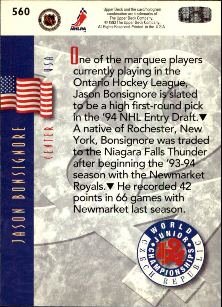 A0113- 1993-94 Upper Deck Hk Cards 401-575 +Inserts -You Pick- 15+ FREE US SHIP - Picture 315 of 349