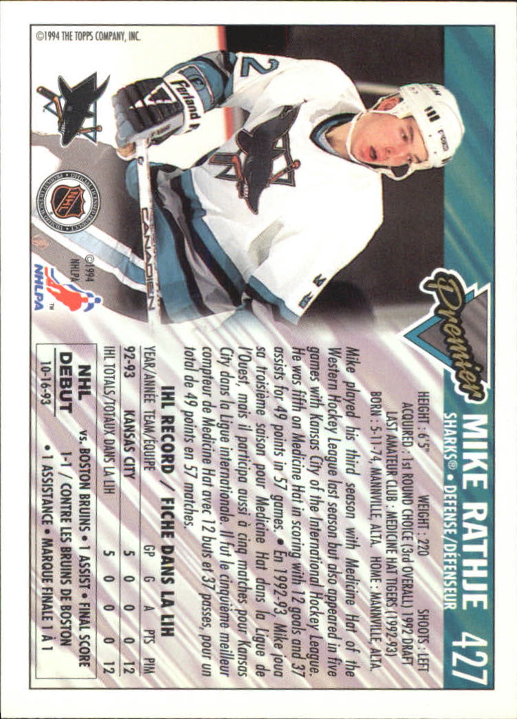 B1109- 1993-94 OPC Premier Hockey Card #s 401-528 -You Pick- 15+ FREE US SHIP - Picture 32 of 142