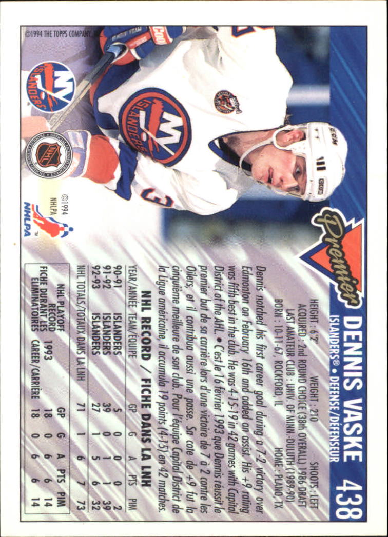 B1109- 1993-94 OPC Premier Hockey Card #s 401-528 -You Pick- 15+ FREE US SHIP - Picture 45 of 142