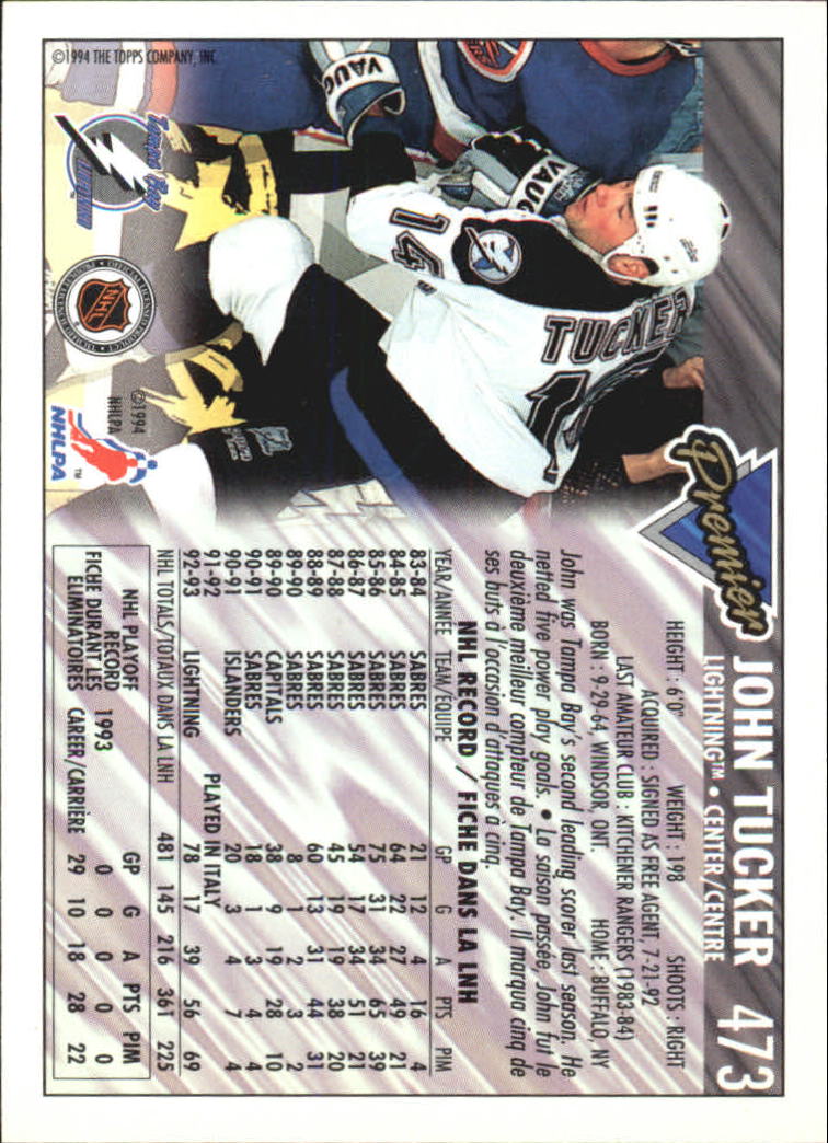 B1109- 1993-94 OPC Premier Hockey Card #s 401-528 -You Pick- 15+ FREE US SHIP - Picture 87 of 142