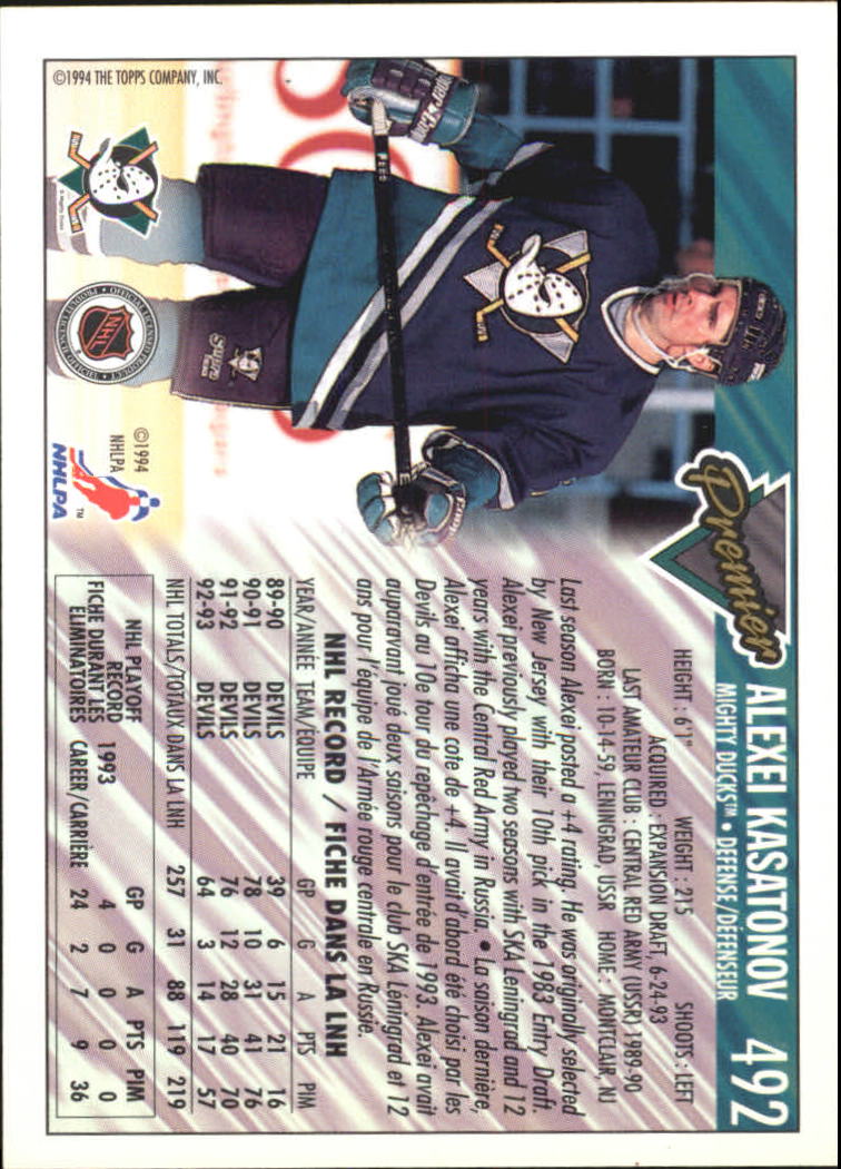 B1109- 1993-94 OPC Premier Hockey Card #s 401-528 -You Pick- 15+ FREE US SHIP - Picture 109 of 142