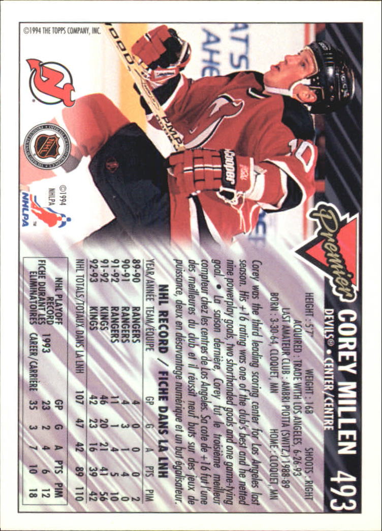 B1109- 1993-94 OPC Premier Hockey Card #s 401-528 -You Pick- 15+ FREE US SHIP - Picture 111 of 142