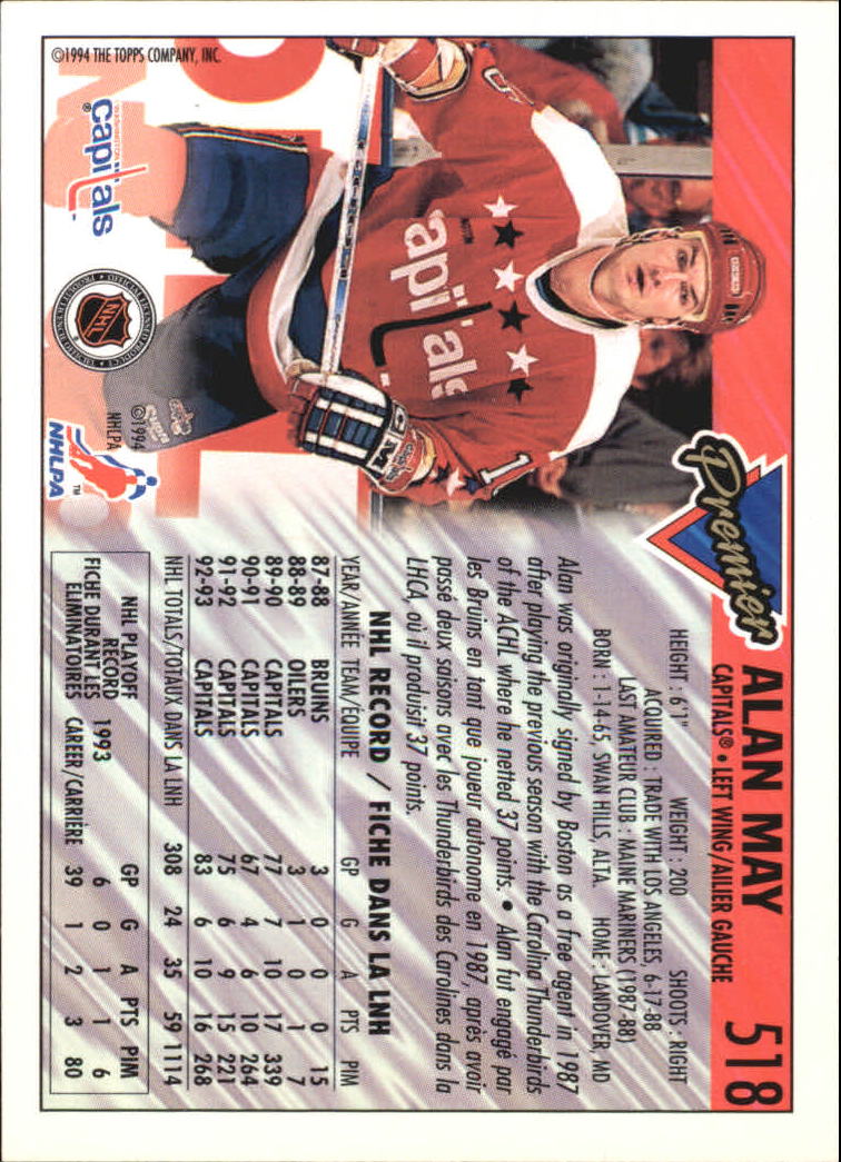 B1109- 1993-94 OPC Premier Hockey Card #s 401-528 -You Pick- 15+ FREE US SHIP - Picture 133 of 142