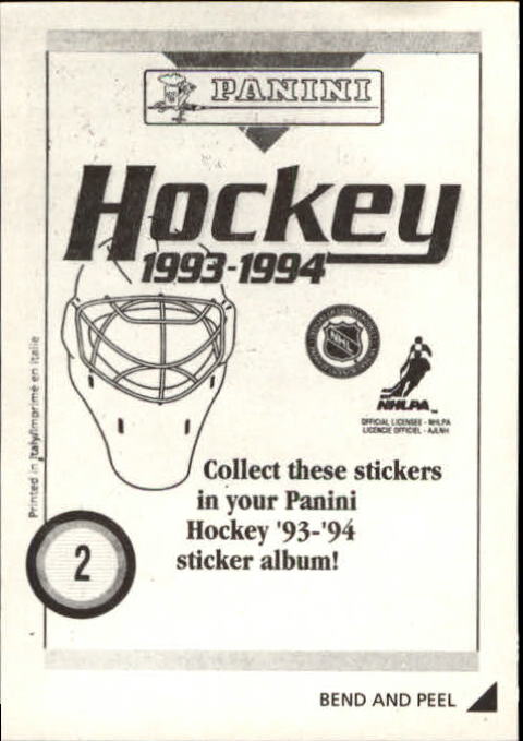 1993-94 Panini Stickers #2 Adam Oates back image