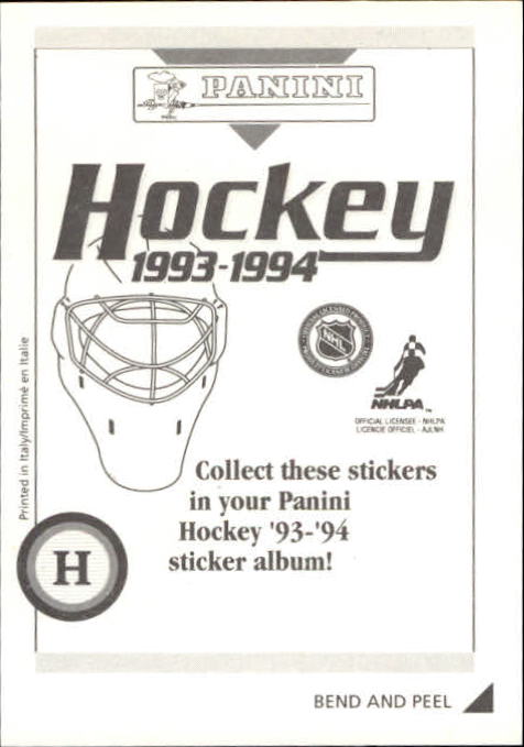 1993-94 Panini Stickers #H Mario Lemieux back image