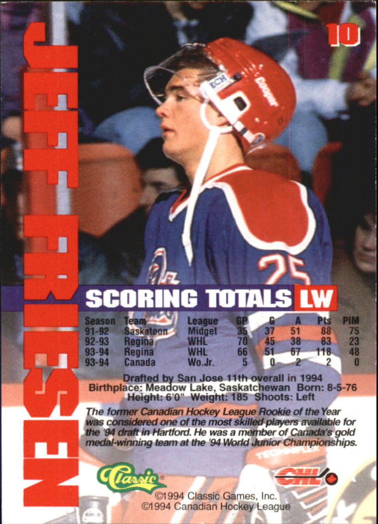 B1180 - 1994 Classic Hockey verschiedene Einsteckkarten - Ihre Auswahl - 15+ KOSTENLOSER US-VERSAND - Bild 26 von 257