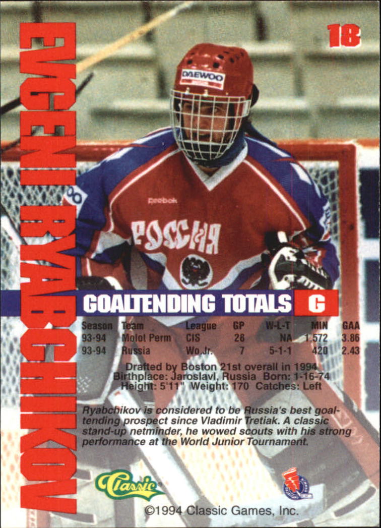 B1180 - 1994 Classic Hockey verschiedene Einsteckkarten - Ihre Auswahl - 15+ KOSTENLOSER US-VERSAND - Bild 42 von 257
