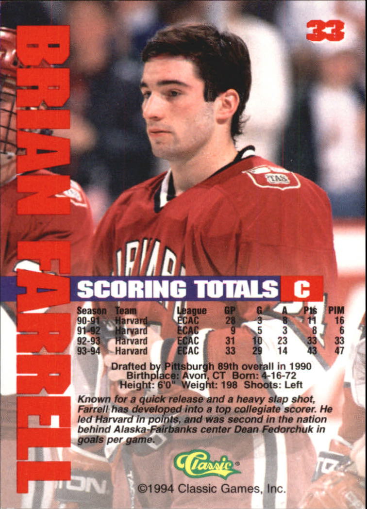 B1180 - 1994 Classic Hockey verschiedene Einsteckkarten - Ihre Auswahl - 15+ KOSTENLOSER US-VERSAND - Bild 65 von 257