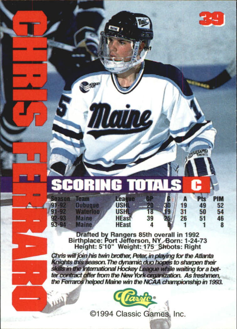 B1180 - 1994 Classic Hockey verschiedene Einsteckkarten - Ihre Auswahl - 15+ KOSTENLOSER US-VERSAND - Bild 73 von 257