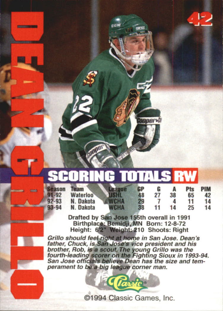 B1180 - 1994 Classic Hockey verschiedene Einsteckkarten - Ihre Auswahl - 15+ KOSTENLOSER US-VERSAND - Bild 79 von 257