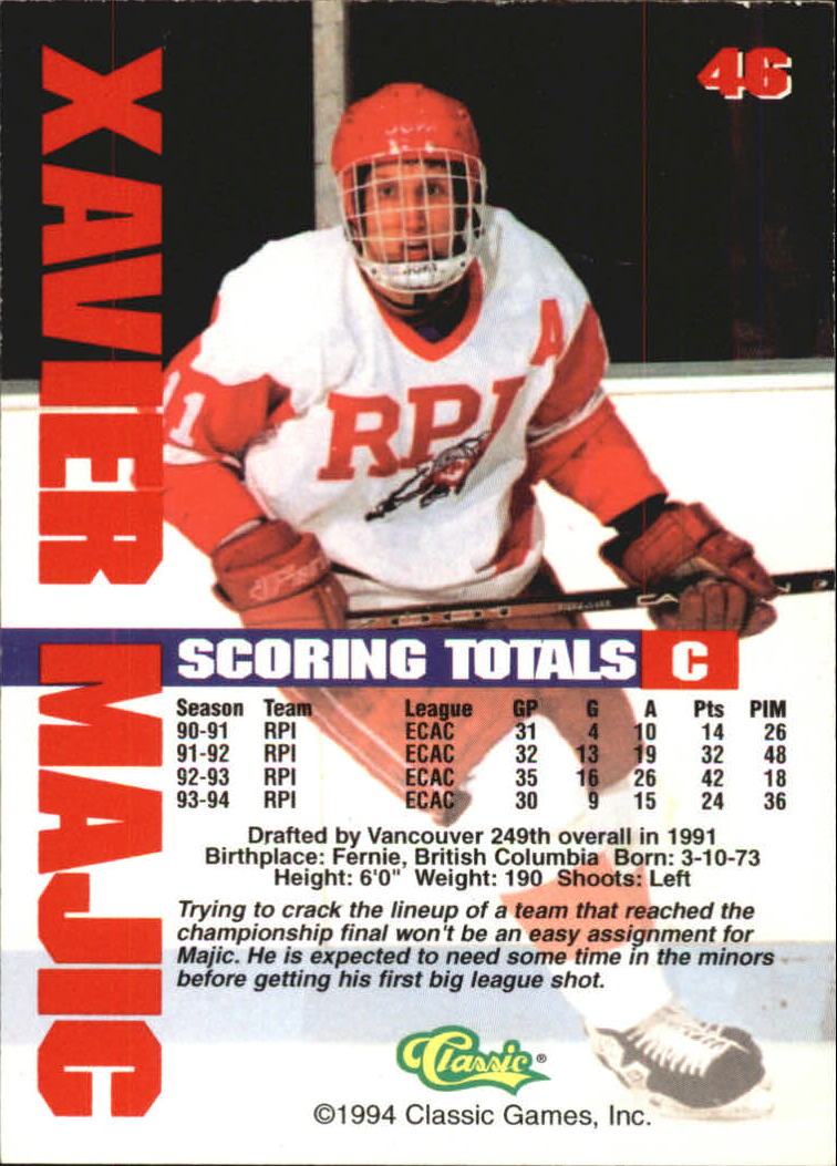 B1180 - 1994 Classic Hockey verschiedene Einsteckkarten - Ihre Auswahl - 15+ KOSTENLOSER US-VERSAND - Bild 86 von 257