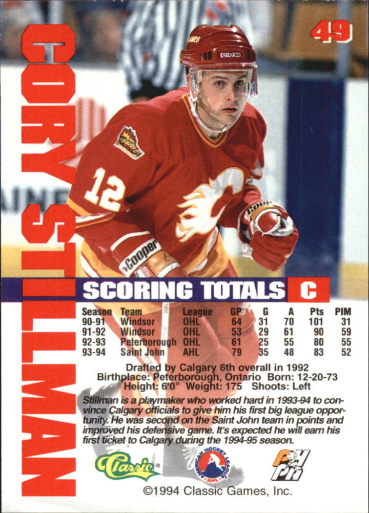 B1180 - 1994 Classic Hockey verschiedene Einsteckkarten - Ihre Auswahl - 15+ KOSTENLOSER US-VERSAND - Bild 92 von 257