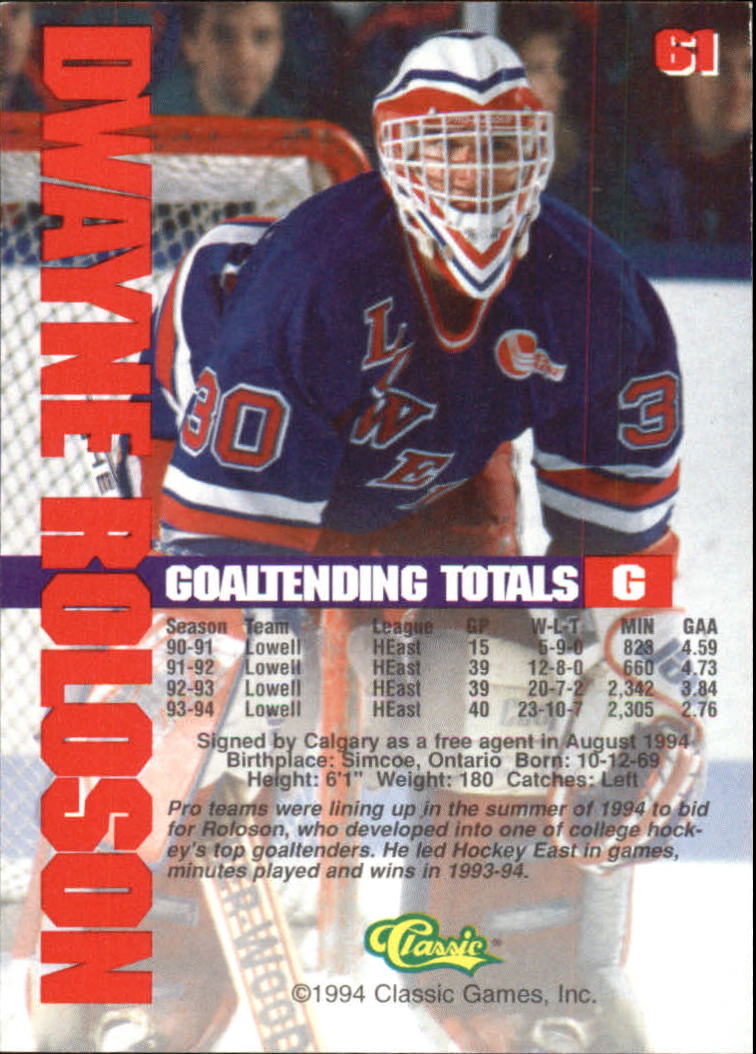 B1180 - 1994 Classic Hockey verschiedene Einsteckkarten - Ihre Auswahl - 15+ KOSTENLOSER US-VERSAND - Bild 109 von 257