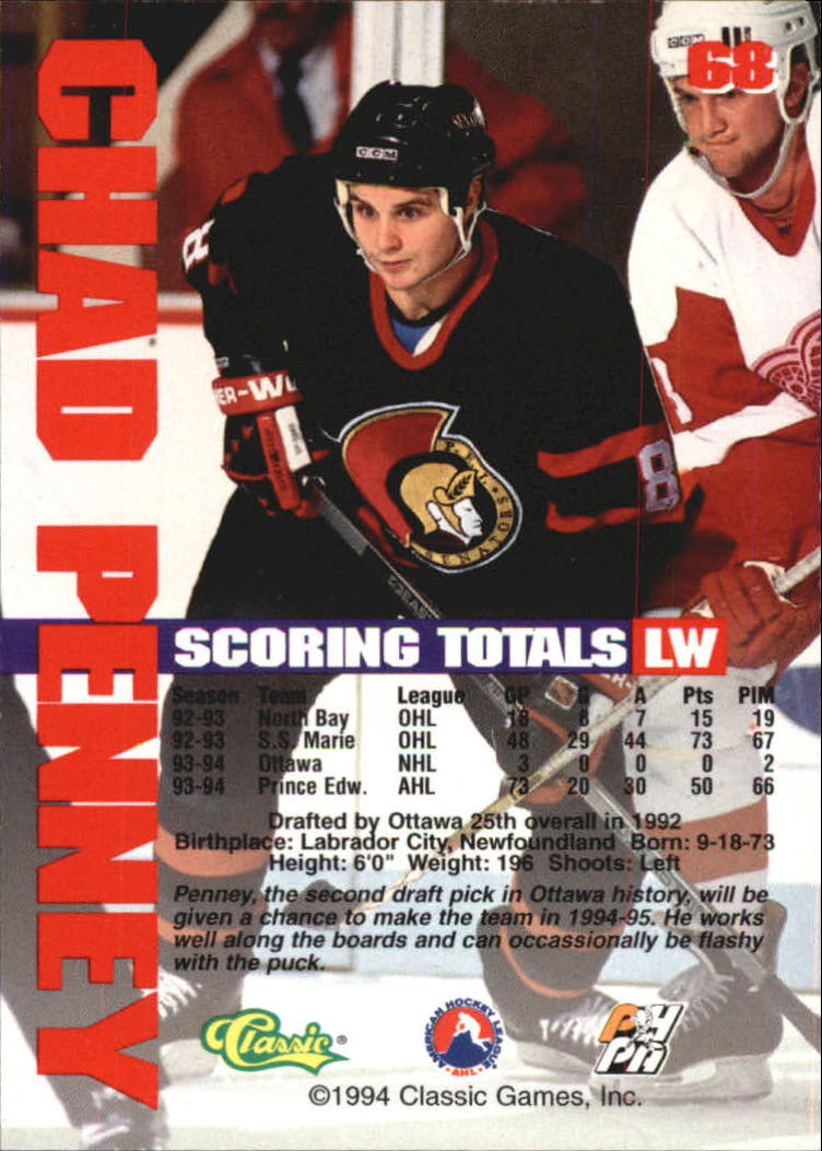 B1180 - 1994 Classic Hockey verschiedene Einsteckkarten - Ihre Auswahl - 15+ KOSTENLOSER US-VERSAND - Bild 119 von 257