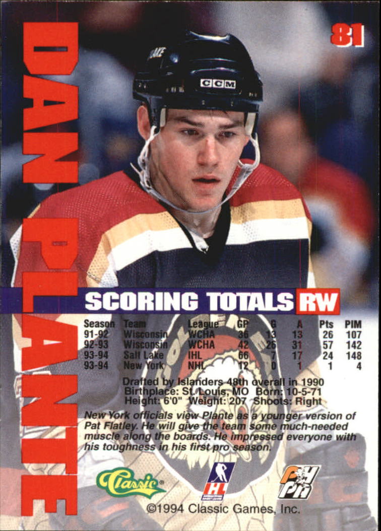 B1180 - 1994 Classic Hockey verschiedene Einsteckkarten - Ihre Auswahl - 15+ KOSTENLOSER US-VERSAND - Bild 143 von 257