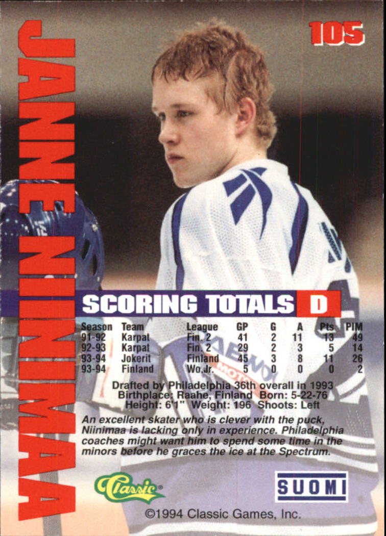 B1180 - 1994 Classic Hockey verschiedene Einsteckkarten - Ihre Auswahl - 15+ KOSTENLOSER US-VERSAND - Bild 178 von 257