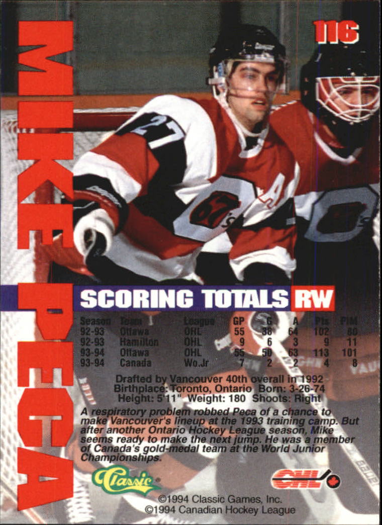 B1180 - 1994 Classic Hockey verschiedene Einsteckkarten - Ihre Auswahl - 15+ KOSTENLOSER US-VERSAND - Bild 194 von 257