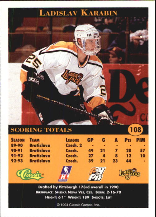 Sports Card Back