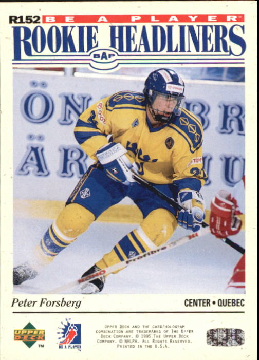 1994-95 Be A Player #R152 Peter Forsberg back image
