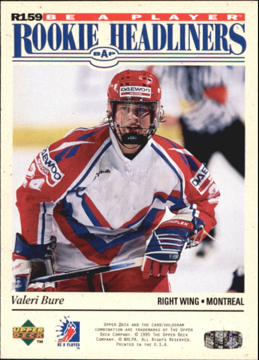 1994-95 Be A Player #R159 Valeri Bure back image