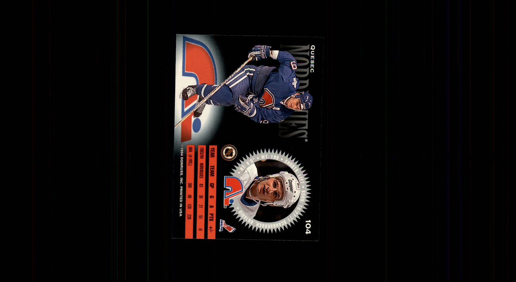 1994-95 Donruss #104 Mike Ricci back image