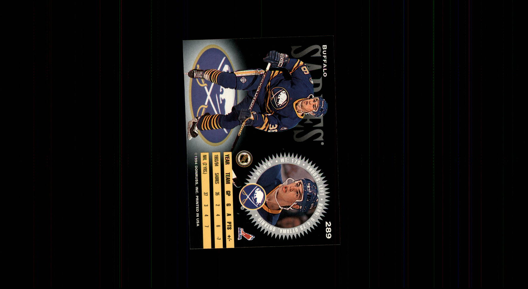 Sports Card Back