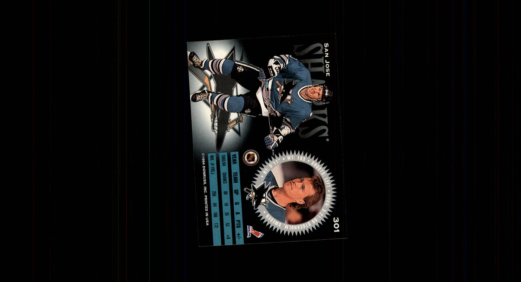 Sports Card Back