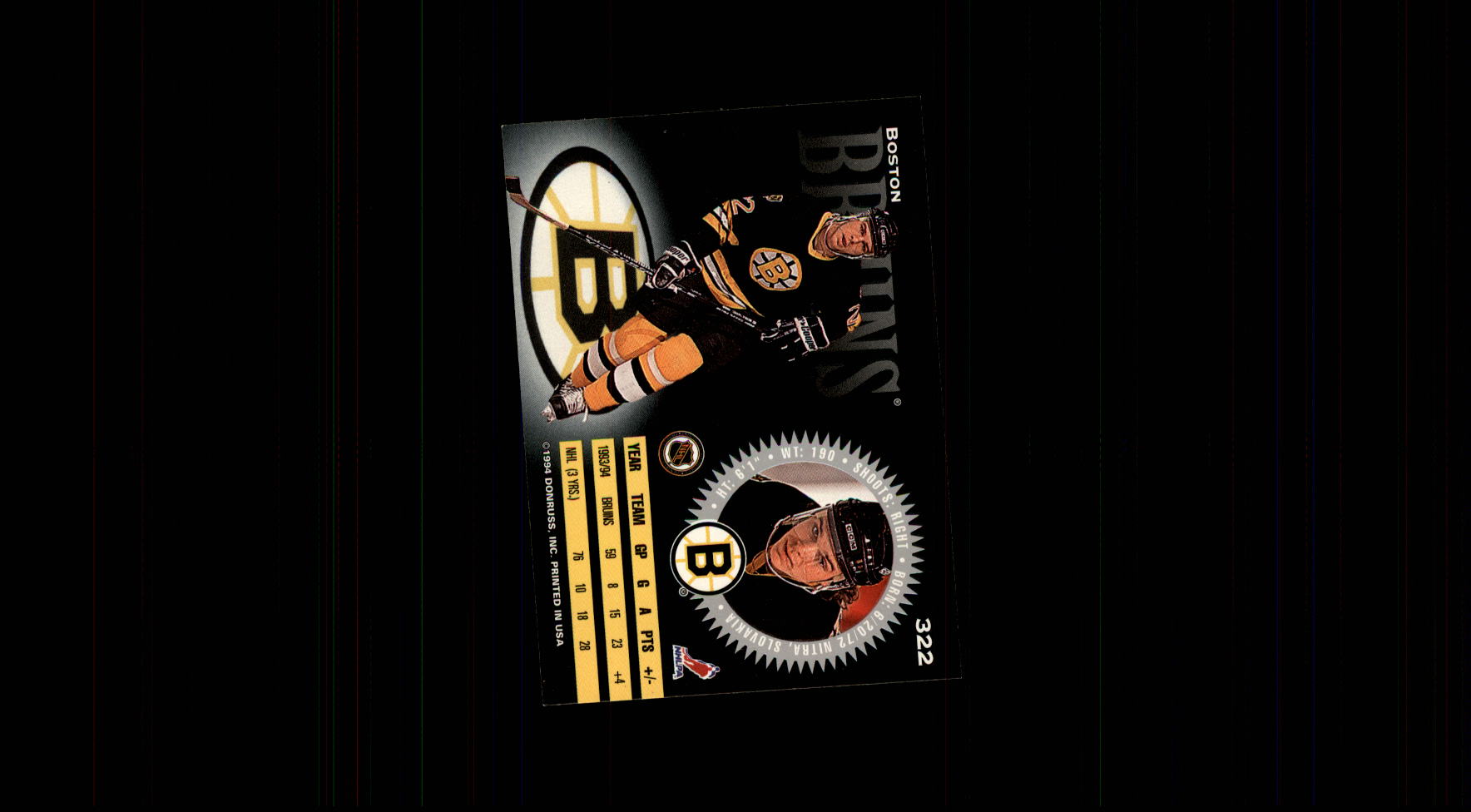 Sports Card Back