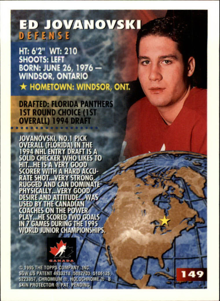 1994-95 Finest #149 Ed Jovanovski RC - NM-MT
