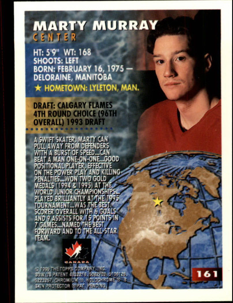 1994-95 Finest #161 Marty Murray back image