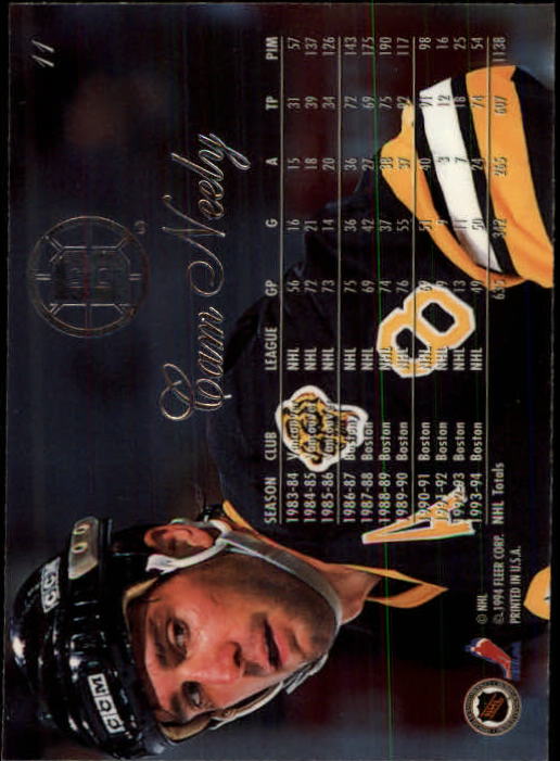 1994-95 Flair #11 Cam Neely back image