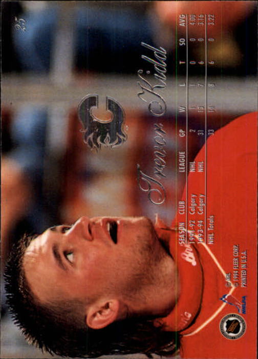 1994-95 Flair #25 Trevor Kidd back image