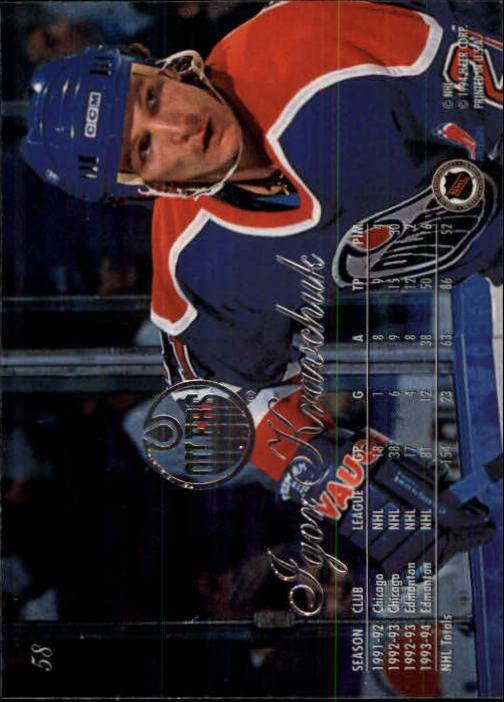 1994-95 Flair #58 Igor Kravchuk back image