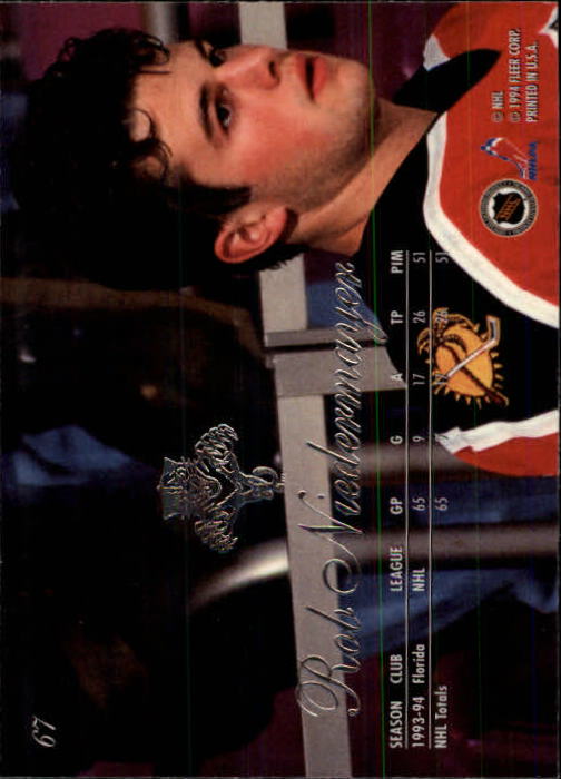 1994-95 Flair #67 Rob Niedermayer back image