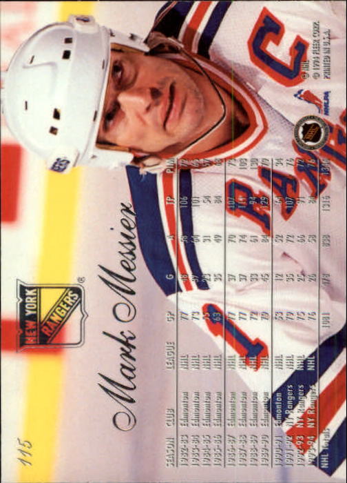 1994-95 Flair #115 Mark Messier back image