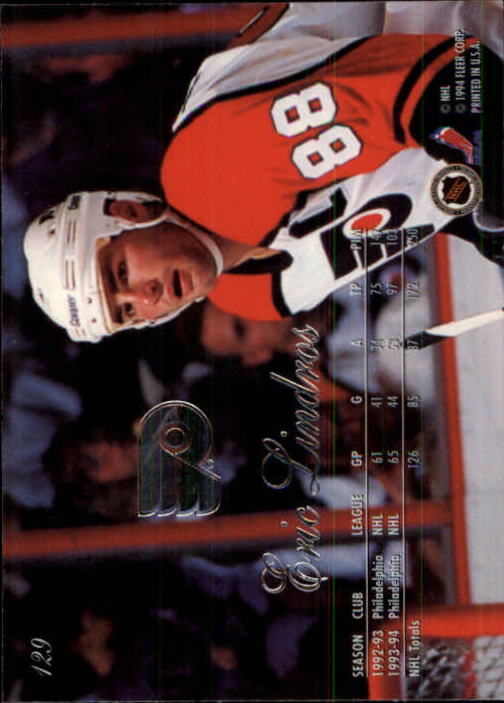 1994-95 Flair #129 Eric Lindros back image