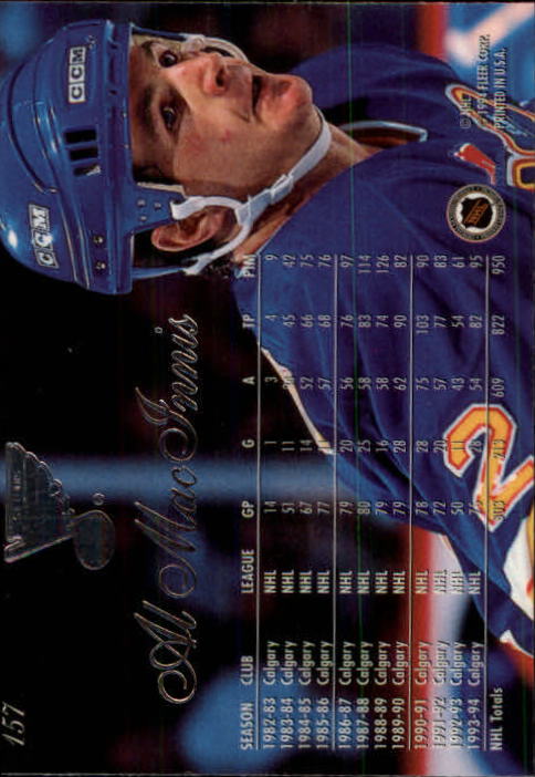 1994-95 Flair #157 Al MacInnis back image