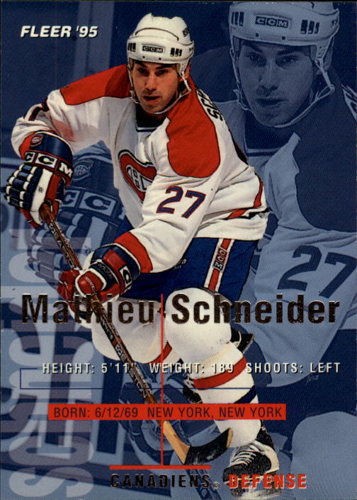 1994-95 Fleer #109 Mathieu Schneider