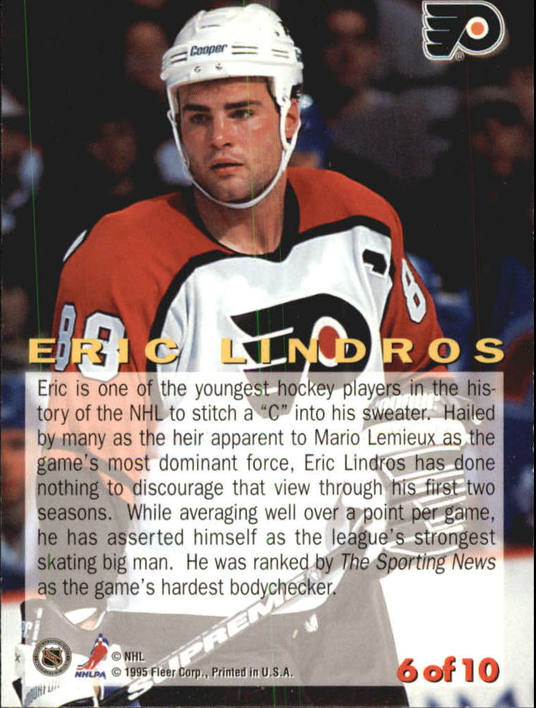 1994-95 Fleer Headliners #6 Eric Lindros back image