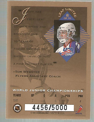 1994-95 Leaf Limited World Juniors USA #8 Jeff Mitchell back image