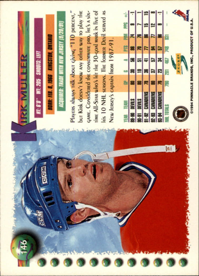 A2971- 1994-95 Score Hockey Card #s 1-250 +Rookies -You Pick- 15+ FREE US SHIP - Picture 291 of 494
