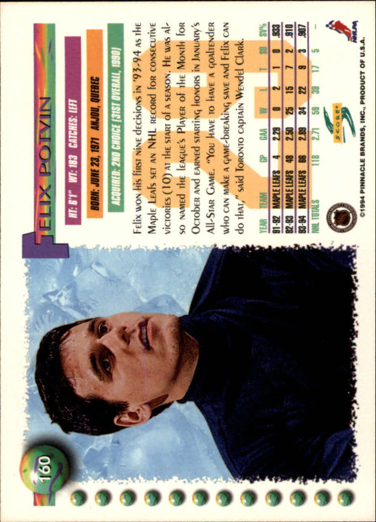 A2971- 1994-95 Score Hockey Card #s 1-250 +Rookies -You Pick- 15+ FREE US SHIP - Picture 318 of 494