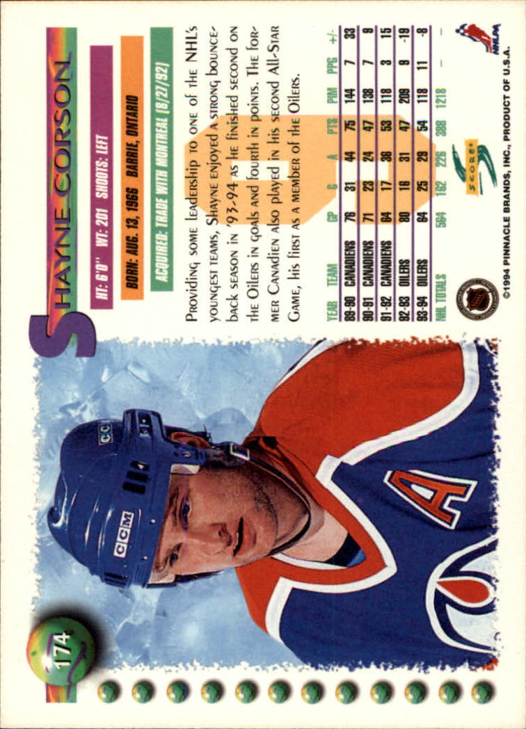 A2971- 1994-95 Score Hockey Card #s 1-250 +Rookies -You Pick- 15+ FREE US SHIP - Picture 344 of 494