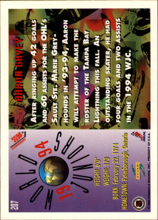 A2971- 1994-95 Score Hockey Card #s 1-250 +Rookies -You Pick- 15+ FREE US SHIP - Picture 408 of 494