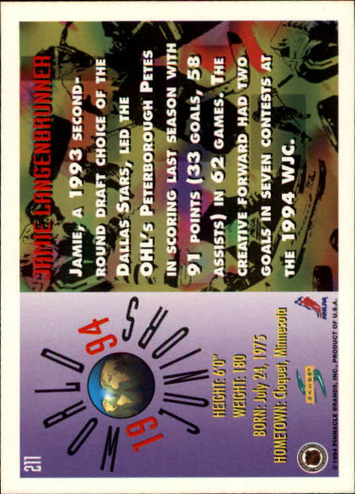 A2971- 1994-95 Score Hockey Card #s 1-250 +Rookies -You Pick- 15+ FREE US SHIP - Picture 416 of 494