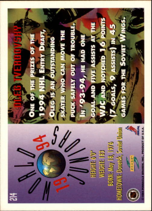 A2971- 1994-95 Score Hockey Card #s 1-250 +Rookies -You Pick- 15+ FREE US SHIP - Picture 422 of 494