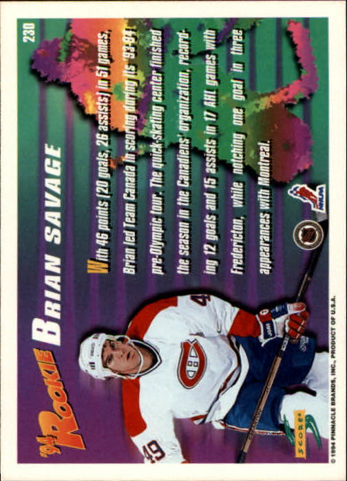A2971- 1994-95 Score Hockey Card #s 1-250 +Rookies -You Pick- 15+ FREE US SHIP - Picture 454 of 494