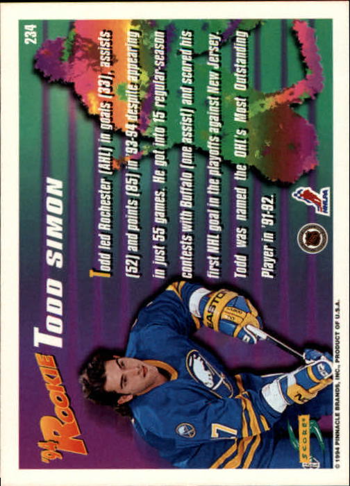 A2971- 1994-95 Score Hockey Card #s 1-250 +Rookies -You Pick- 15+ FREE US SHIP - Picture 462 of 494