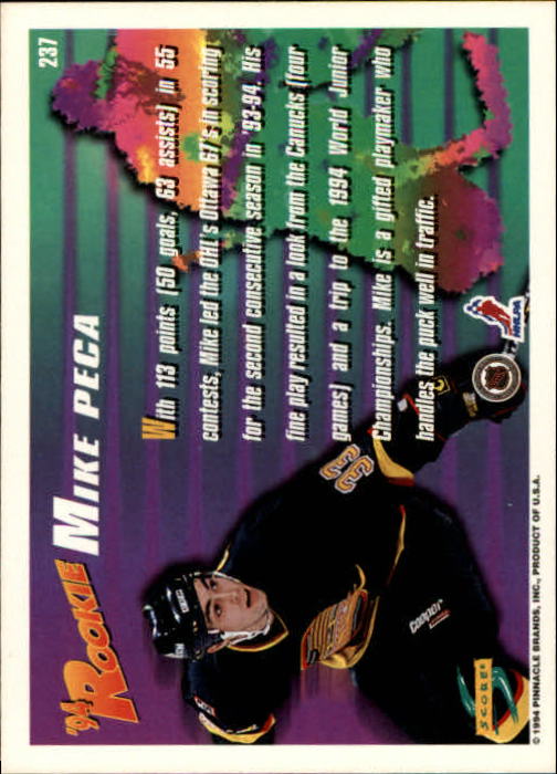 Mike Peca Ice Hockey Buffalo Sabres Sports Trading Cards & Accessories  Serial Numbered for sale