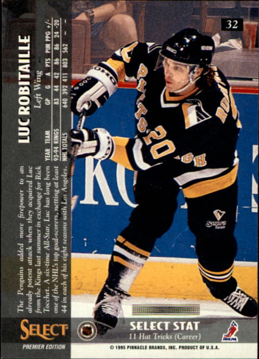 1994-95 Select #32 Luc Robitaille back image
